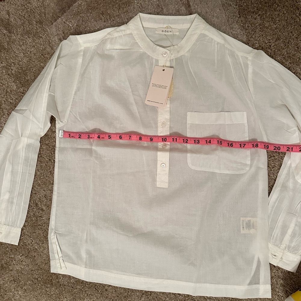 NWT Doen Haisa organic blouse. Sz:Small color:salt - Picture 8 of 10